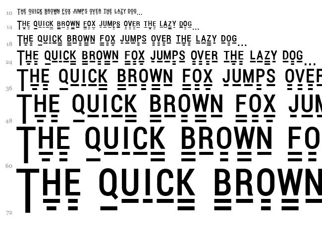 Pocket Thrilled FP font waterfall